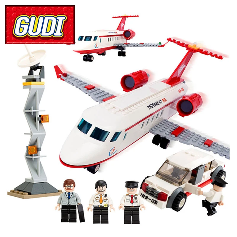GUDI 8911 город VIP самолет 334 шт. наборы строительных блоков Детские Кирпичи DIY