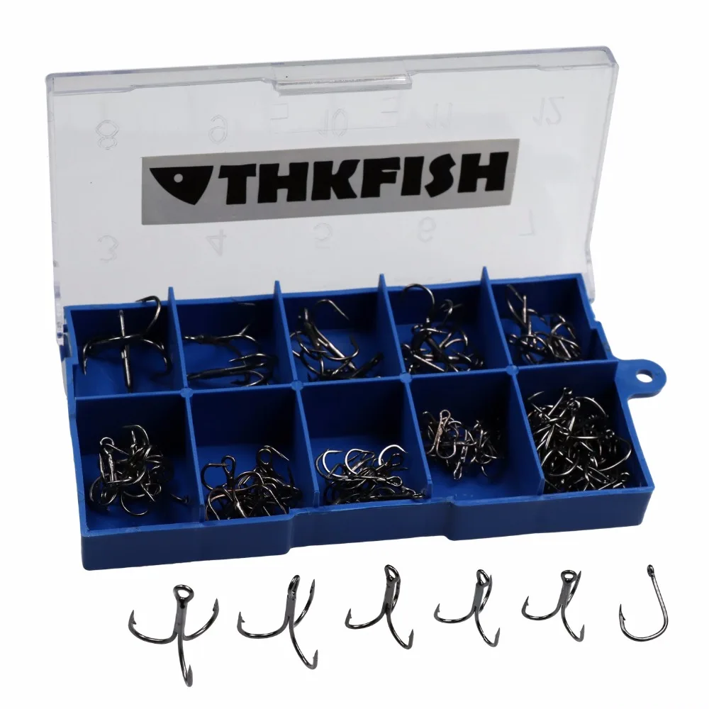103Pcs/set Treble Hooks High Carbon Steel Fishing Hooks Fish hook 3