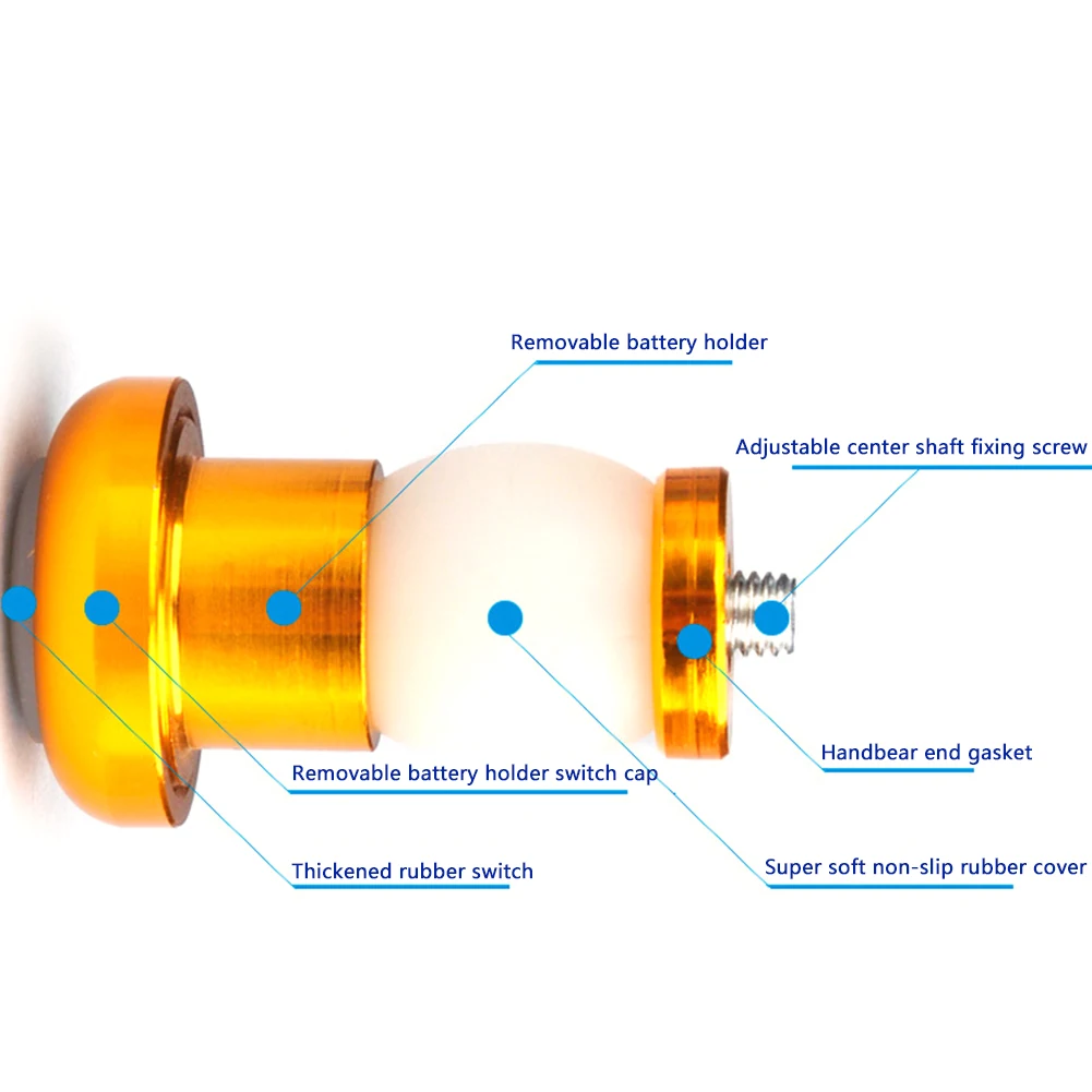 Excellent Bicycle Handlebar Lights Bike Handlebar Grips End Plug LED Lights Turn Signal Decorative Light 6