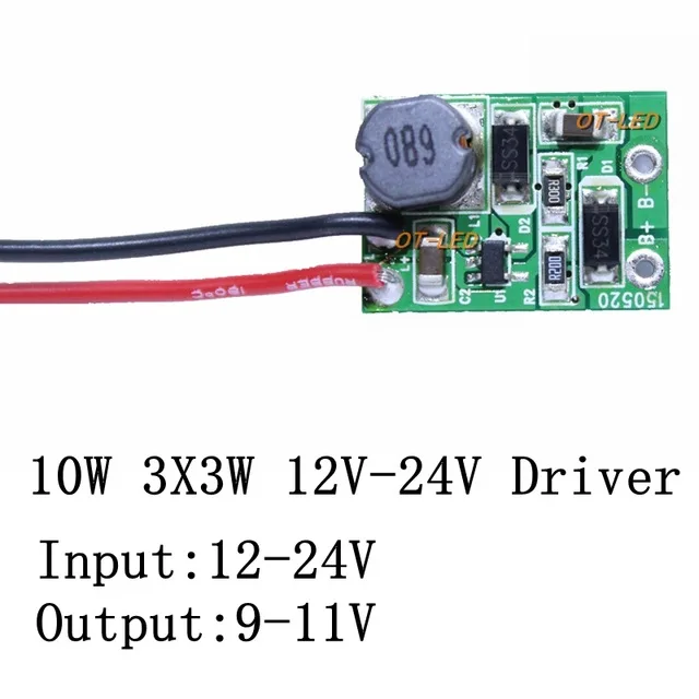 1pcs high quality 12v 24v 10w led driver for 3x3w 9 11v 900ma high1pcs high quality 12v 24v 10w led driver for 3x3w 9 11v 900ma high power 10w led chip transformer