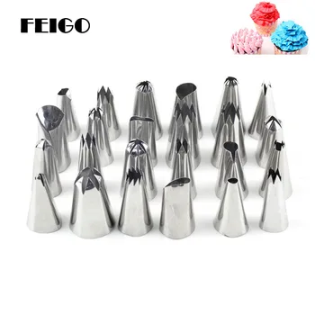 FEIGO DIY Cake Decorating Nozzles 24pcs/Sets Stainless Steel Icing Piping Nozzles Cupcake Bakery Pastry Cake Tools With Box F162 FEIGO DIY Cake Decorating Nozzles 24pcs/Sets Stainless Steel Icing Piping Nozzles Cupcake Bakery Pastry Cake Tools With Box F162