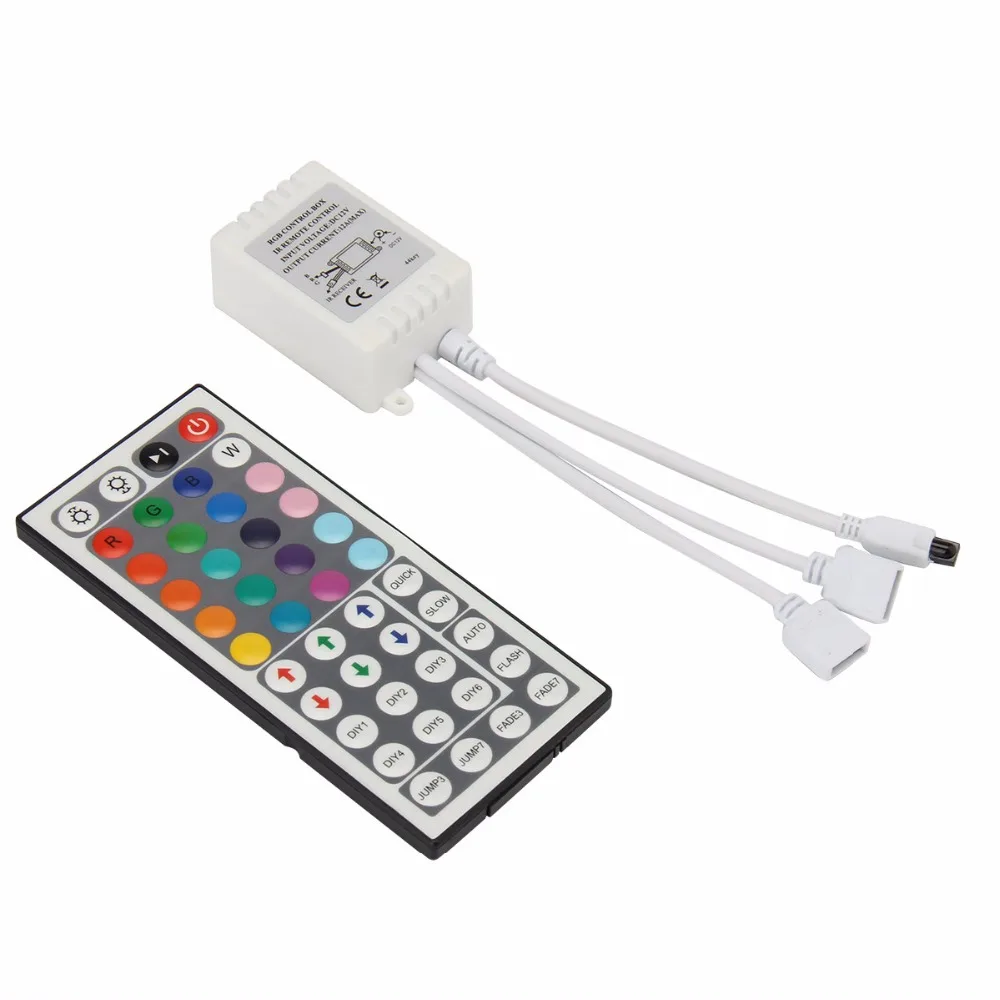 SuperNight 3528 RGB LED Strip Kit 2*5M 60LEDs/m DC 12V IP65 Waterproof Flexible Light Band with 72W Power Adapter RGB Controller