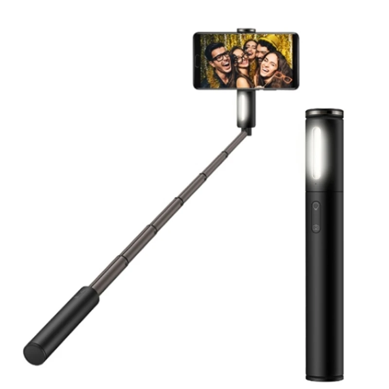 

HAWEEL Live Broadcast Extendable Bluetooth Shutter Selfie Stick Monopod with LED Fill Light For iPhone, Samsung and Other Phone