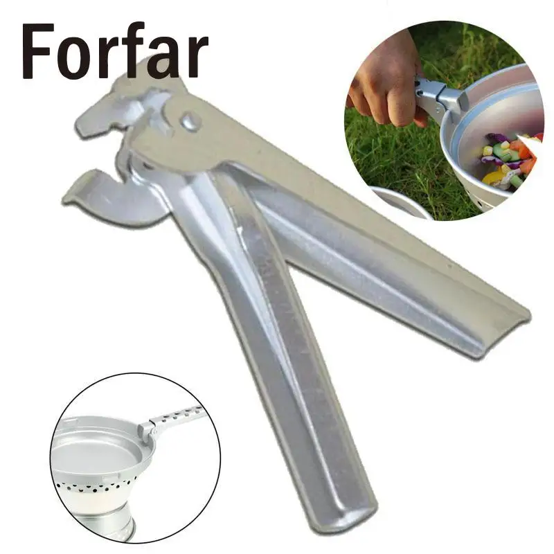 Outdoor Camping Barbecue Aluminum Alloy Anti Scald Cook Pan Clip Handle Pot Clamp Holder Camping