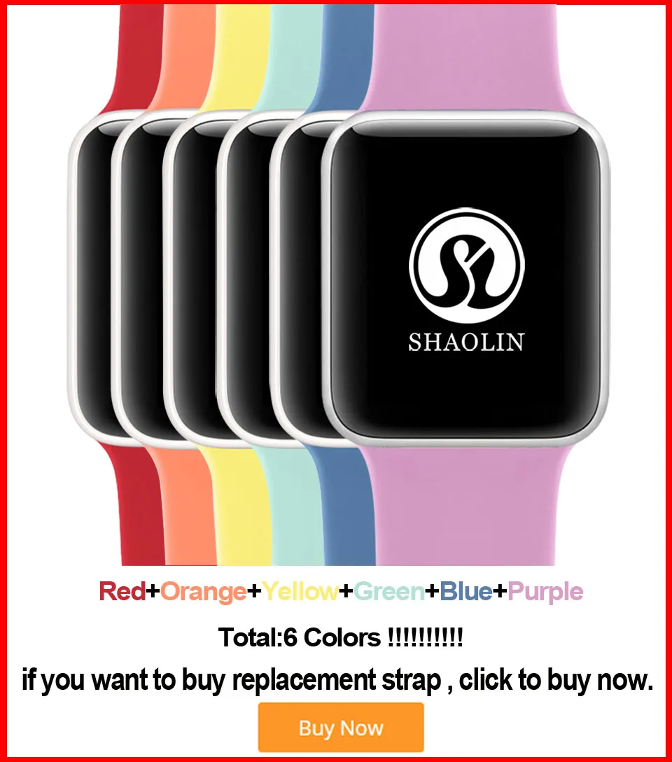 Smartver para Apple Relógio Inteligente Bluetooth Série Case Iphone Android Telefone Reloj Não Apple Ver Vermelho Butto 6 18 inteligente não apple watch (vermelho butto