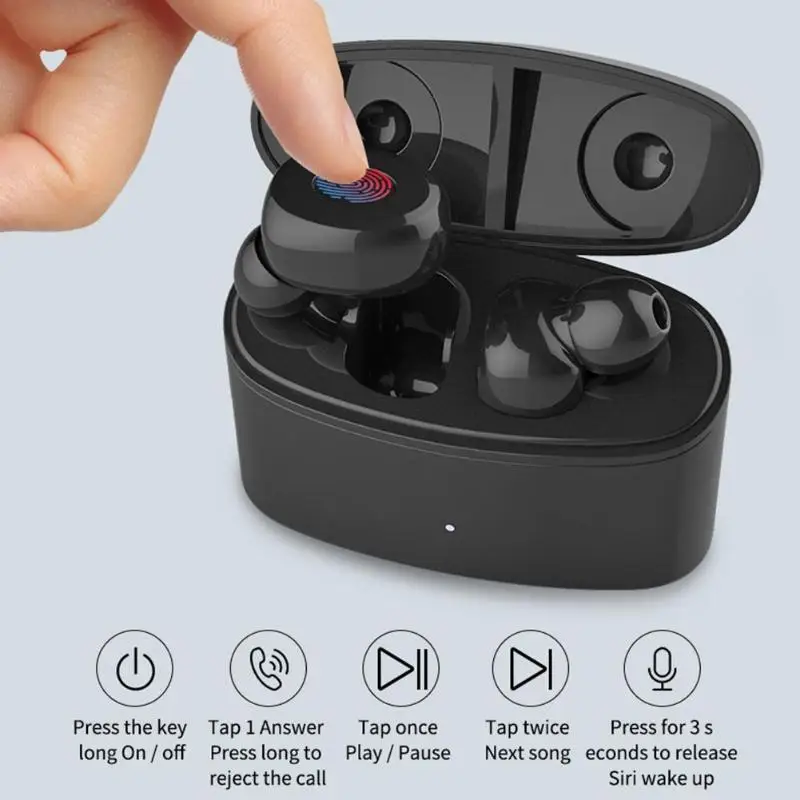 

Bluetooth 5.0 Wireless Earphone Sports Mini In-ear Earphones Headphone Headset with Charging Case SD998