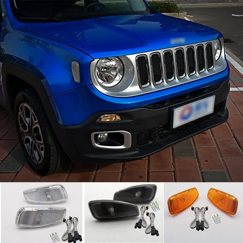 

Pack of 2 Pcs Lens Amber LED Lights Side Marker Turn Signal Lamps Update Kit For Jeep Renegade