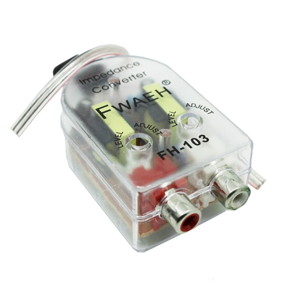 

Hot Sale Car Stero Radio Speaker High To Low RCA Line Audio Impedance Converter
