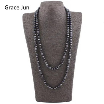 

Grace Jun(TM) New Design 2 Colors for Choose Long Faux Pearl Necklace Pendant for Women Party Handmade Necklace Bijouterie 55''