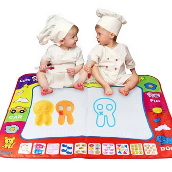 

80 x 60cm Water Drawing Mat Toys for Children with Magic Pen Colorful Water Drawing Board Baby Play Mat Kids Educational Toys