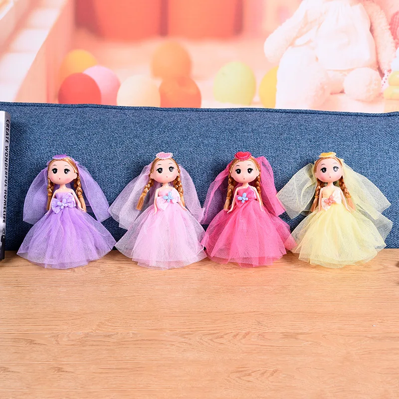 

Dolls Children's Toys Three-layer Skirt Princess Cartoon Wedding Dress pink Doll Toys for Girls dolls set Baby Toy 18CM 1pc