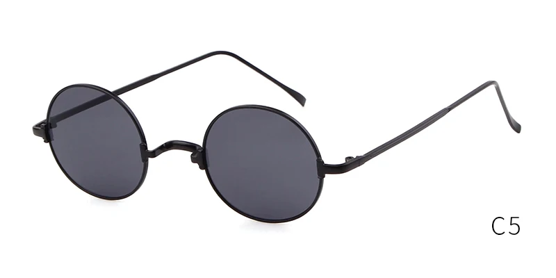 STORY Ретро Круглые Солнцезащитные очки для женщин и мужчин Роскошные брендовые дизайнерские винтажные индивидуальные маленькие оправы очков S128U - Цвет линз: C5