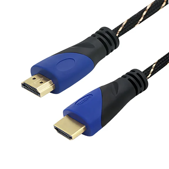 Тонкий Высокоскоростной HDMI кабель позолоченное соединение с Ethernet 1080P цифровой кабель, 0,5 м, 1 м, 1,5 м, 2 м, 3 м, 5 м, 8 м, 10 м, 15 м - Цвет: yellow Nylon Mesh