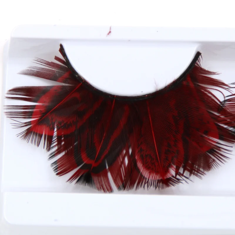 YOKPN Red Crisscross Feather False Eyelashes Striped Thick Smoked Exaggerated Fake Eyelashes Stage Performance Makeup Eye Lashes YOKPN Red Crisscross Feather False Eyelashes Striped Thick Smoked Exaggerated Fake Eyelashes Stage Performance Makeup Eye Lashes