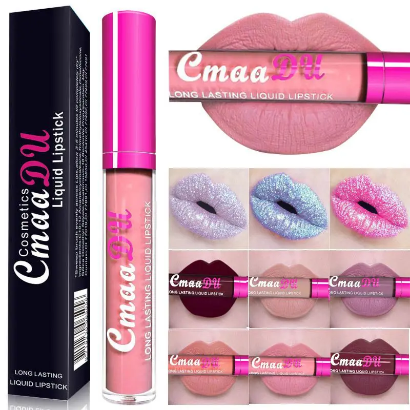 Buy CMAADU Lip Gloss Metallic Gold Glitter Long