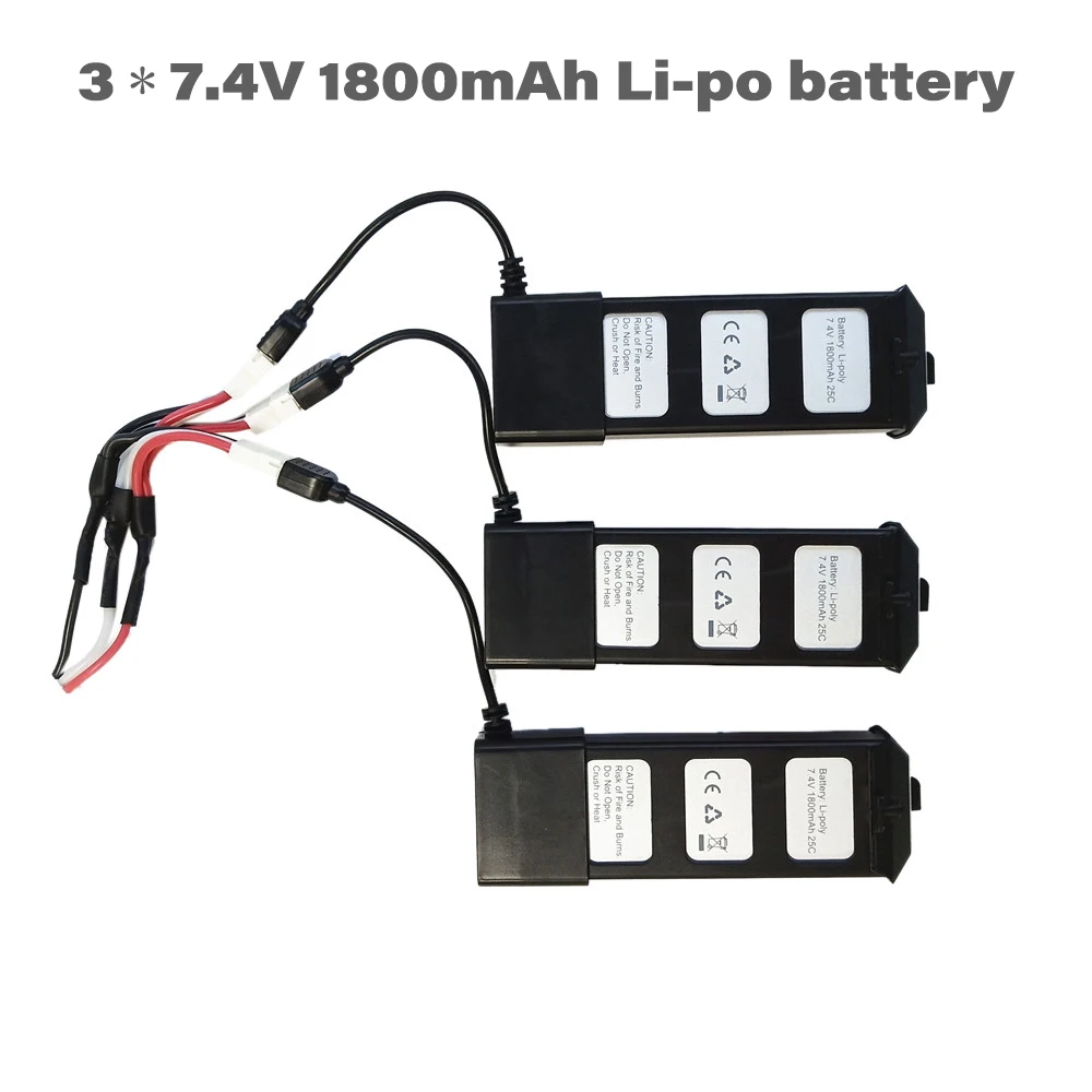 MJX Bugs 5 Вт Drone Battert 3 шт. 7 4 В 1800 мАч Li po батареи с зарядным устройством для WiFi FPV B5W