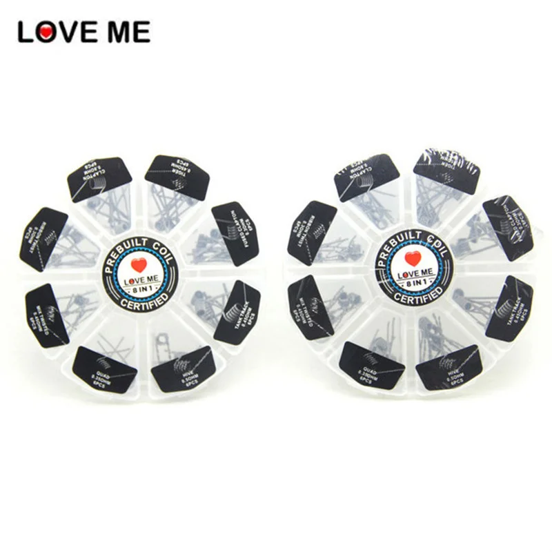 Набор собранных катушек Love Me 8 в 1 набор для вейпа Hive Tank track Quad Tiger Fused clapton Mix