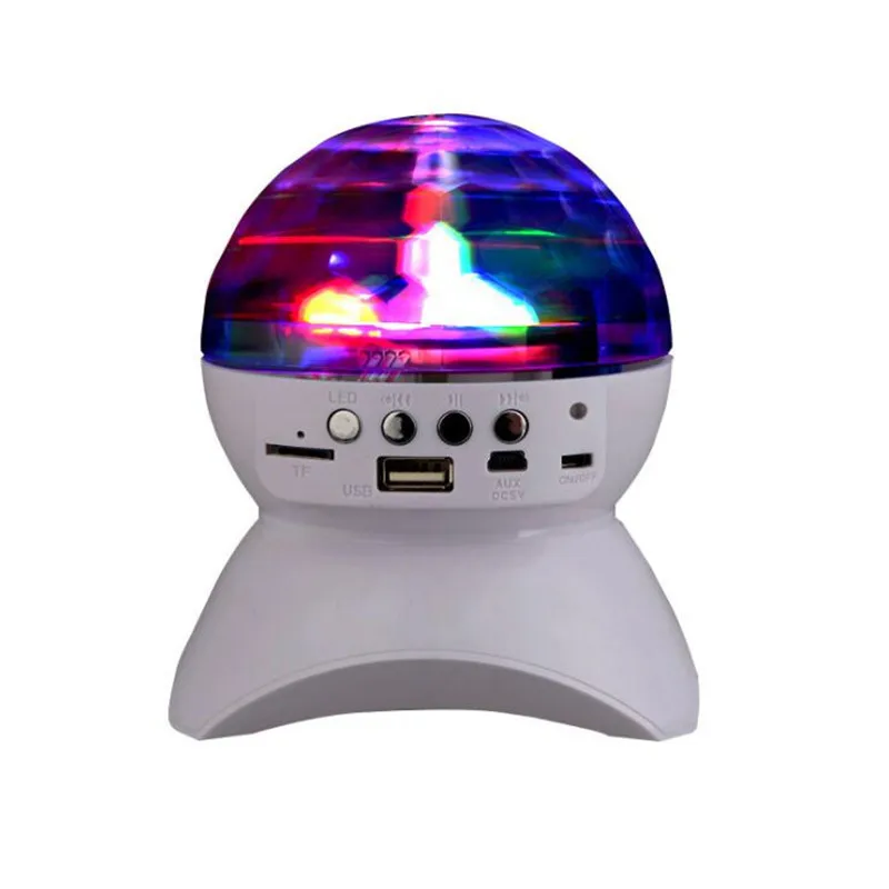 

Disco DJ Party Bluetooth Speaker Built-In Light Show Stage Effect Lighting RGB Color Changing LED Crystal Ball Support TF FM
