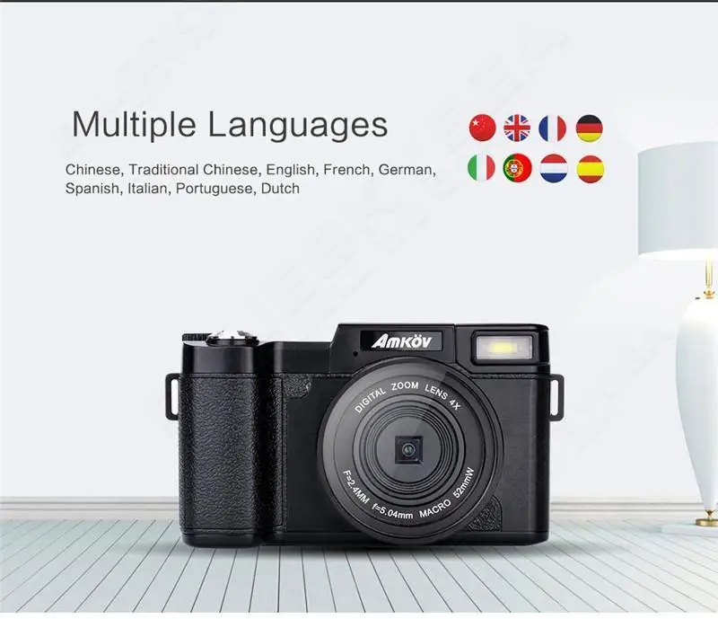 AMKOV 1080P AMK-R2 DSLR Cameras 24MP HD Digital Camera Camcorder 3.0\ AMKOV 1080P AMK-R2 DSLR Cameras 24MP HD Digital Camera Camcorder 3.0\