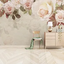 3D пользовательские фото обои Винтаж картина маслом обои 3D листья цветы цветочные росписи для гостиной домашний Декор Цветы