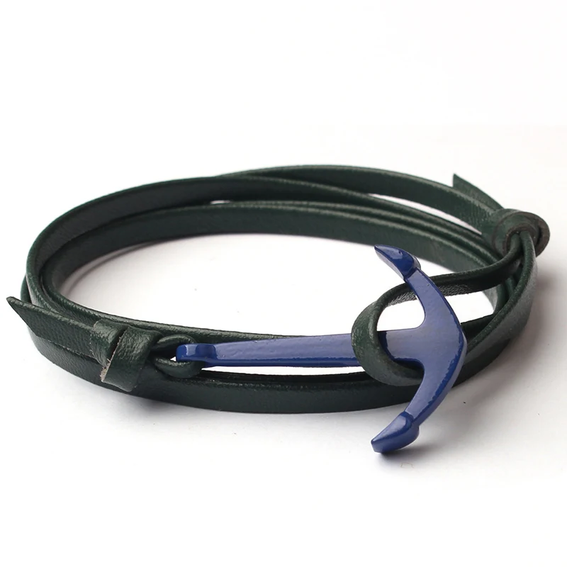 NIUYITID Blue Color Anchor Bracelet Cheap Hand Accessories For Men Boys Bracelet Tribal Wristbands Jewelry pulseira feminina (3)