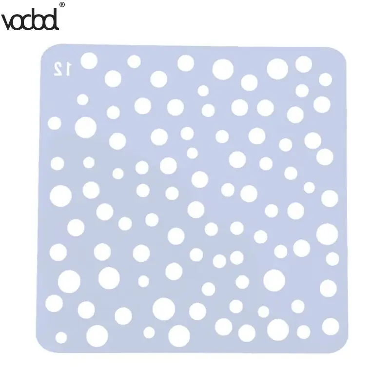 

Round Circle Dot Pattern Stencil DIY Scrapbooking Plastic Spray Drawing Painting Tool Hollow Ruler Template Photo album Decor