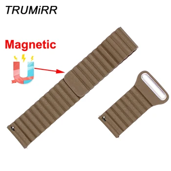 

18mm 20mm 22mm 24mm Genuine Leather Watch Band Quick Release Strap Universal Wrist Bracelet + Magnetic Lock Black Blue Brown Red