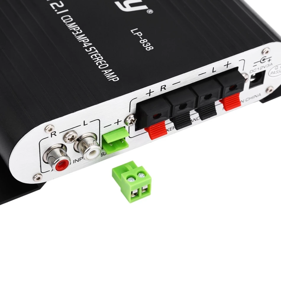 Lepy LP 838 черный HiFi автомобильный сабвуфер 2 1 канальный усилитель MP3 MP4 Стерео