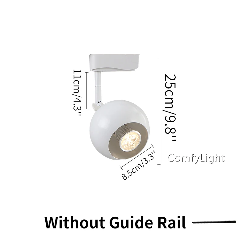 Светодиодный Трековый светильник, регулируемый рельсовый светильник, Точечный светильник для выставочного центра/магазина одежды, витрины, выставочного зала, офиса, потолочные рельсовые точечные лампы - Испускаемый цвет: 1 Head White