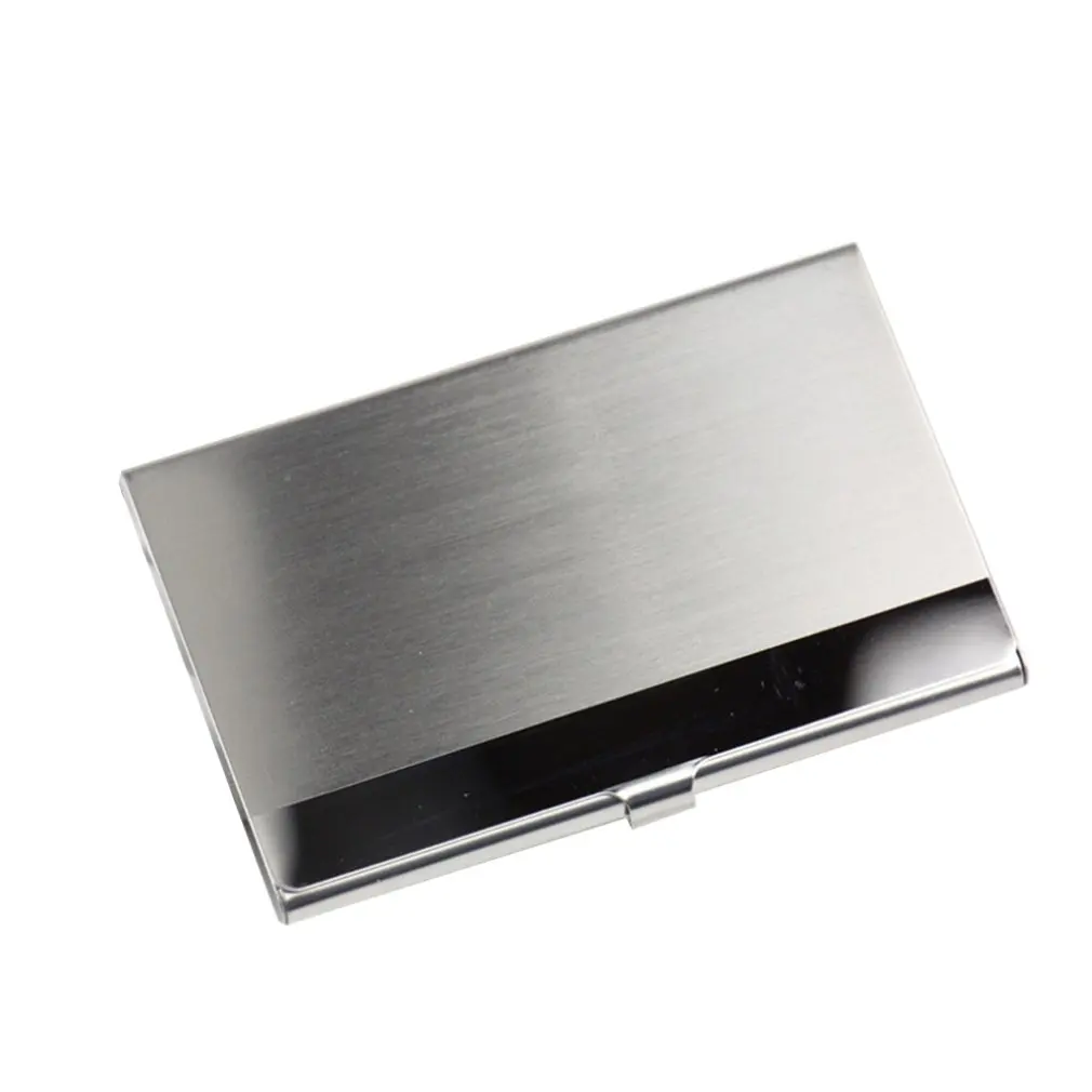 

Stainless Steel Card Holder Men Business ID Credit Card Wallet Male Luxury Silver Case Cover