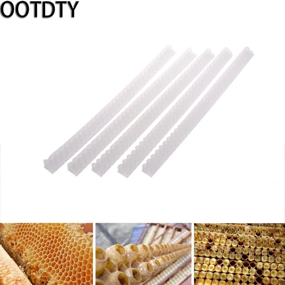 

OOTDTY 5Pcs Apiculture Hole Beekeeping Tool Bee Queen Cell Single/Double Row Artificial Device