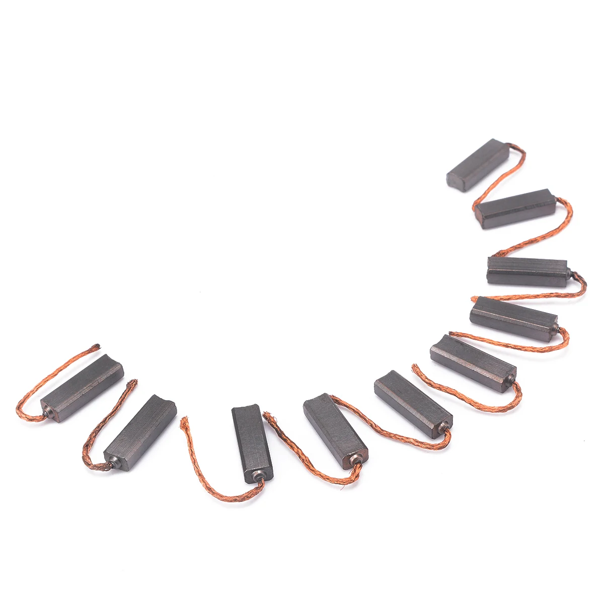 10PCS Car Generator Brush 4.5x6.5x20mm Carbon & Copper Brushes Wire Generic Conductive Electric Motor Brush