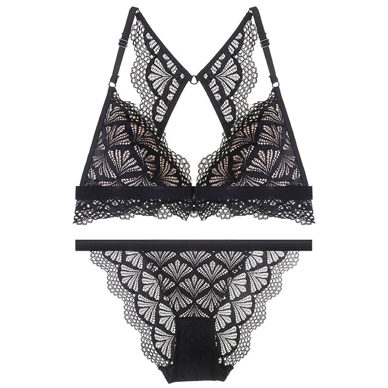 

2019 New Women Fashion Cotton Lingerie Wireless Bras For Women Push Up Bra Set comfortable Sexy bow-knot Underwear Free Shipping