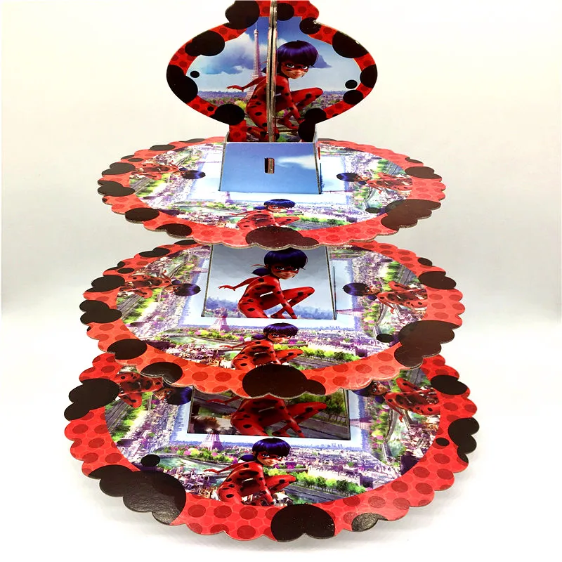 Miraculous Ladybug 3 Tier Theme Party Cupcake Stand Cupcake Holder