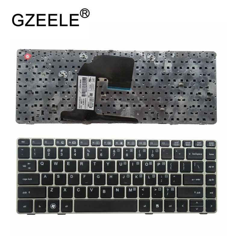 

GZEELE New US Keyboard Laptop for HP for EliteBook 8460P 8460W 6460B 6460 8470 8470B 8470P 8470 6470 without Point silver frame