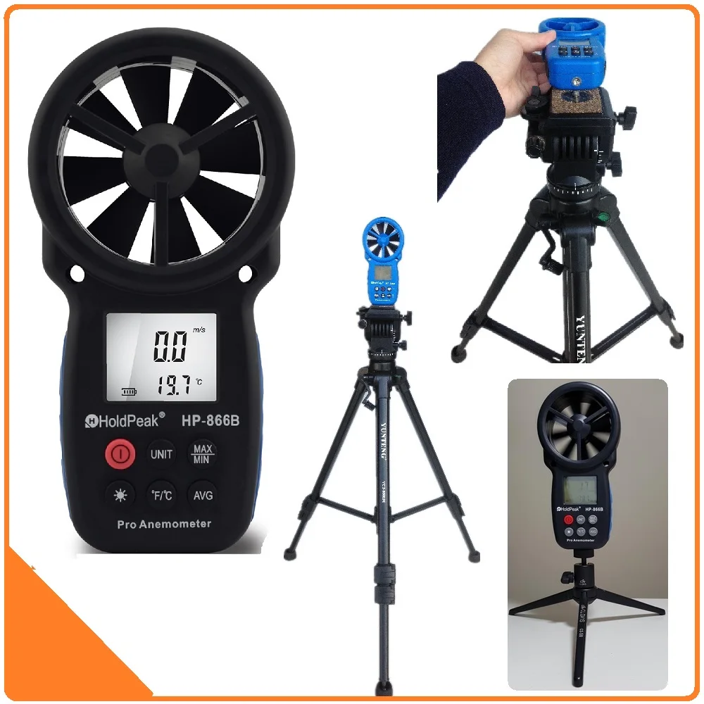 

HOLDPEAK 866B Digital Anemometer THE BEST Wind Speed Meter Measures Wind Speed Temperature Wind Chill with Backlight