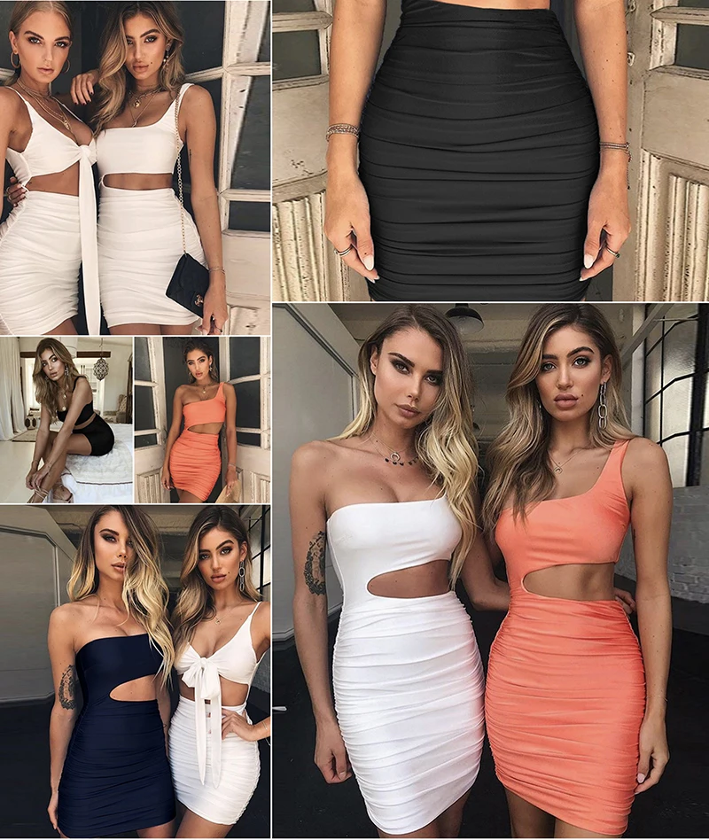 Off Shoulder Hollow Out Bodycon Bandage Dress in Bodycon Dress