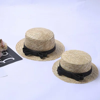 Summer Straw Mom And Me Colorful Hat For Kids Women Girl Star Sun Pompom Cap Bohemia Caps Beach Accessories