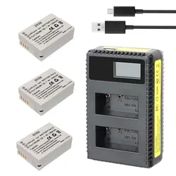 3 шт. NB-10L NB 10l NB10L Перезаряжаемые камера Аккумулятор + ЖК-дисплей USB Зарядное устройство для Canon G1X G15 G16 sx40hs sx50hs sx60hs SX40 SX50 HS