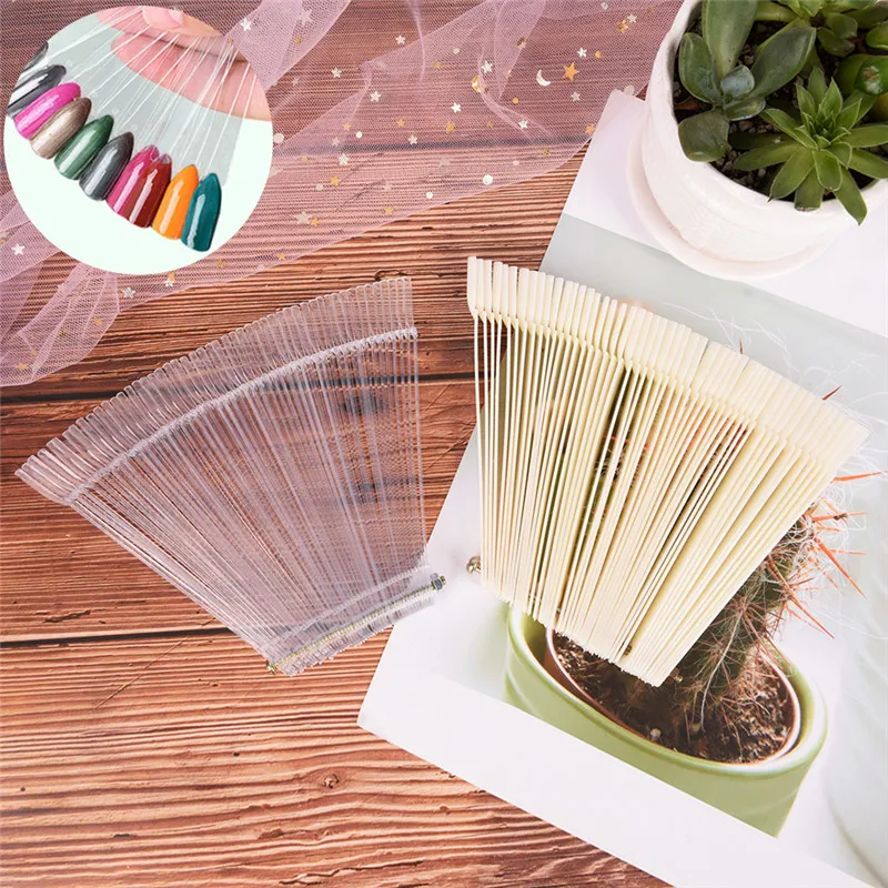 

Fingernails False Nails Tips Practice Display Detachable Artificial Fake Nail Tips Stickers Palette for Nails Art Polish 50pcs
