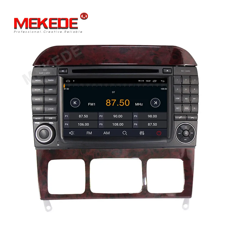 Cheap MEKEDE Car Multimedia Player dvd automotivo Radio GPS 2 din Android 9.1 For Mercedes/Benz/S320/S350/W220/W215/CL600 4G Wifi DVR 3