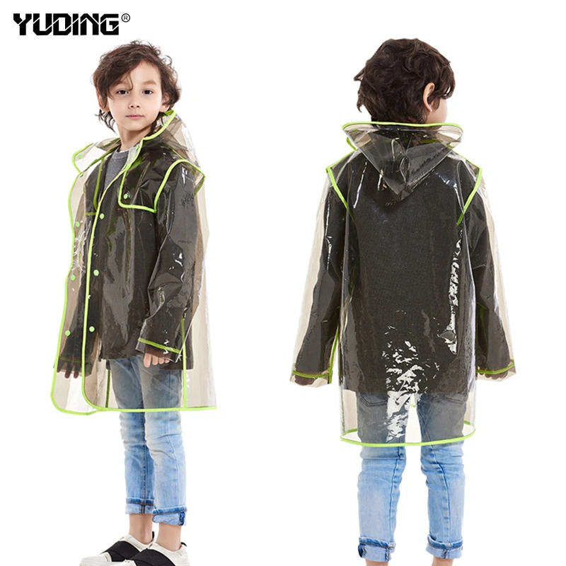 

Yuding Transparent Raincoat Outdoors Boys Girls Poncho Kids Baby Toddler Rainwear Preschool Hooded Rain Coats For Children