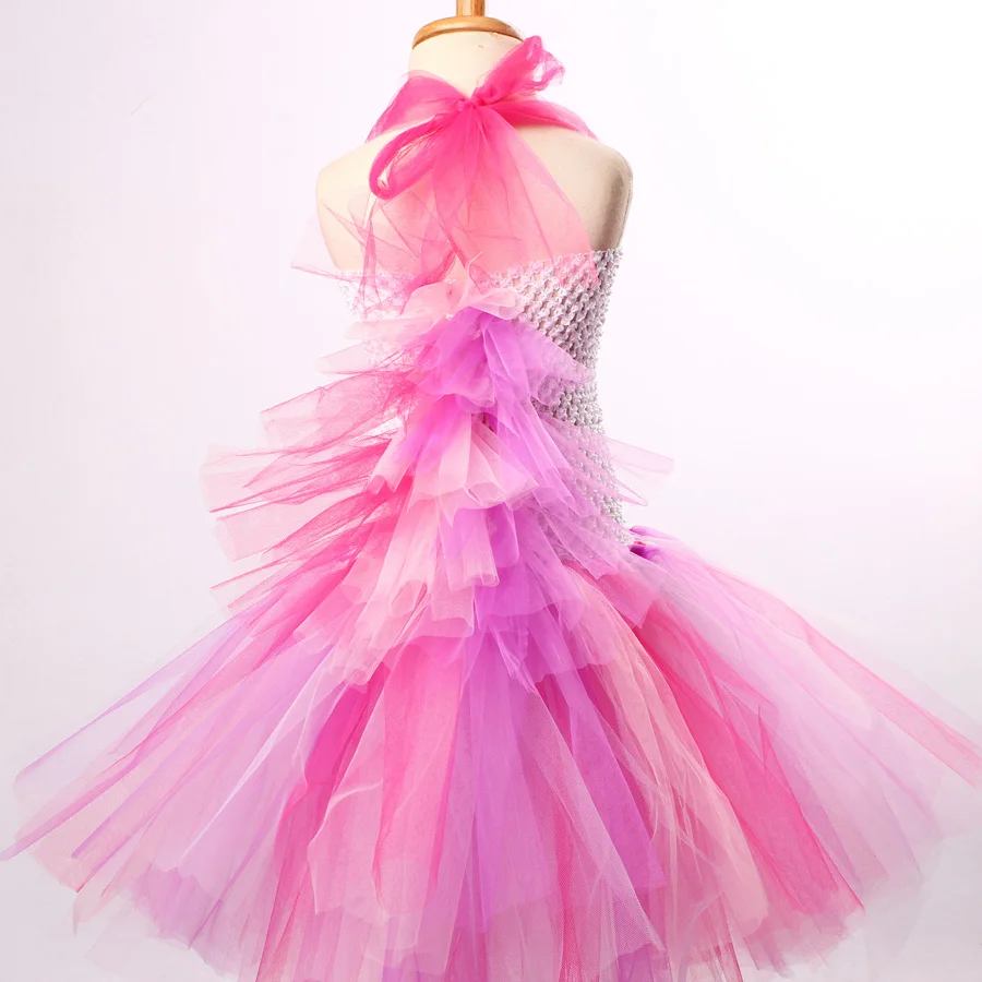Bustle Unicorn Girl Fancy Tutu Dress Pastel Rainbow Little Pony Dress Girls Baby Halloween Purim Costume Birthday Party Dress (10)
