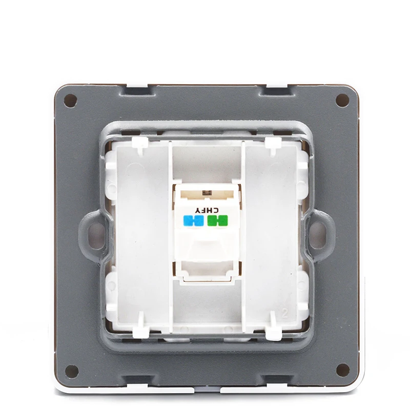 White PC RJ11 Phone Wall Panel pic 2