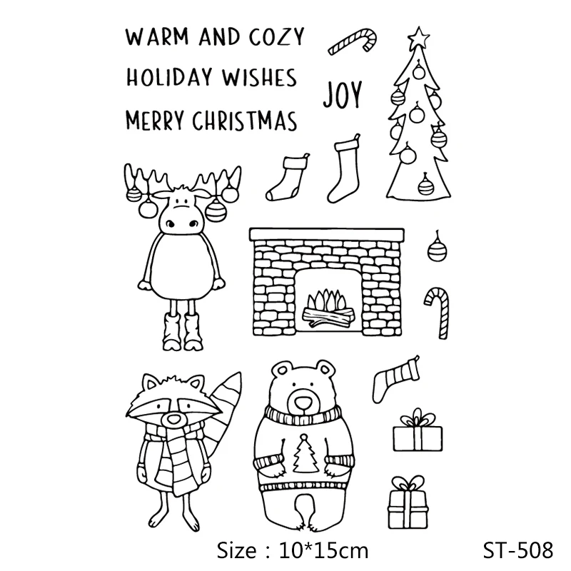 

Christmas night Clear Stamps/seal for DIY Scrapbooking/Card Making/Photo Album Decoration Supplies