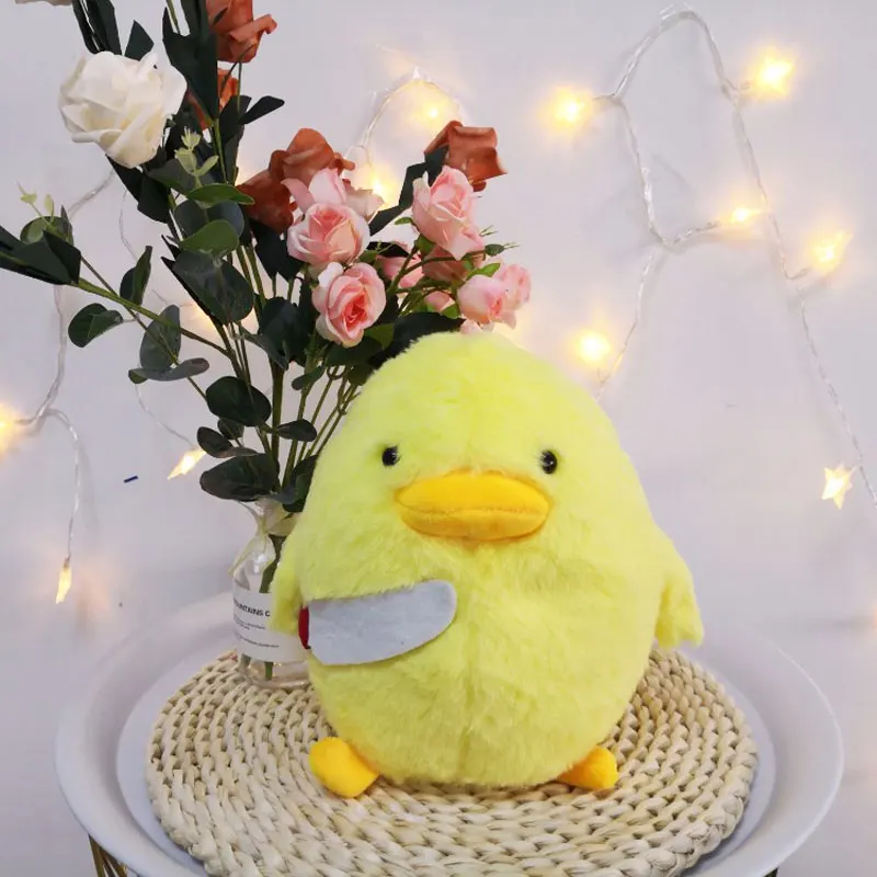 25cm Cartoon Duck With Knife Plush Toy Cute Hamster Animal Stuffed