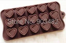 

15 Cavity Love Heart Silicone Mold DIY Chocolate Jelly Soap Candy Ice Tray