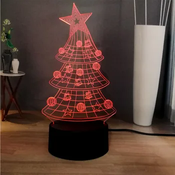 

New Year Novel Decoration Holiday Atmosphere Baby Sleep Touch Remote 7 Color Change Night Lamp Children Holiday Christmas Gift