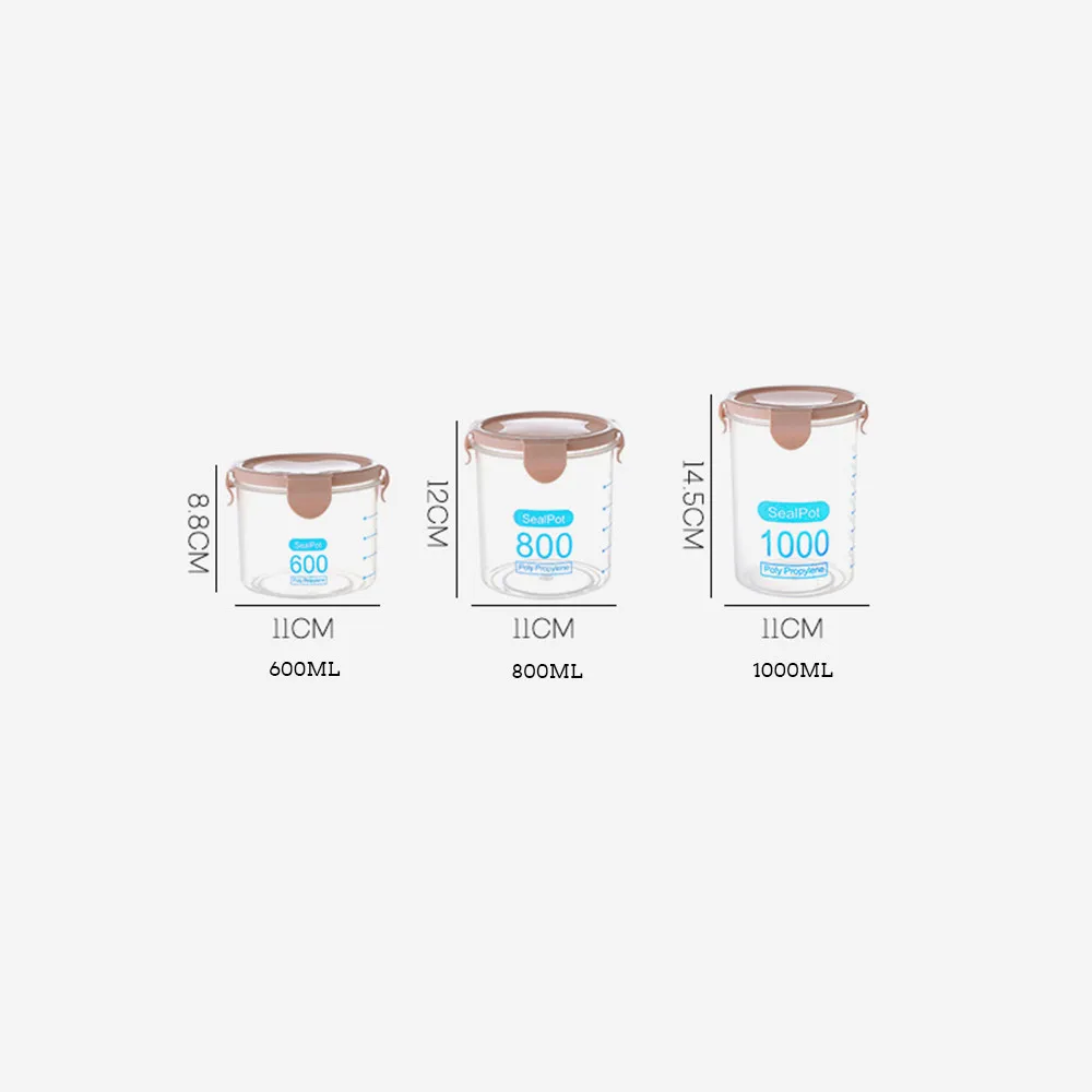 3 шт. пластиковая бутылка для хранения кухня прозрачный разное зерно тара для крупы печать для еды сохранение свежего горшок контейнер