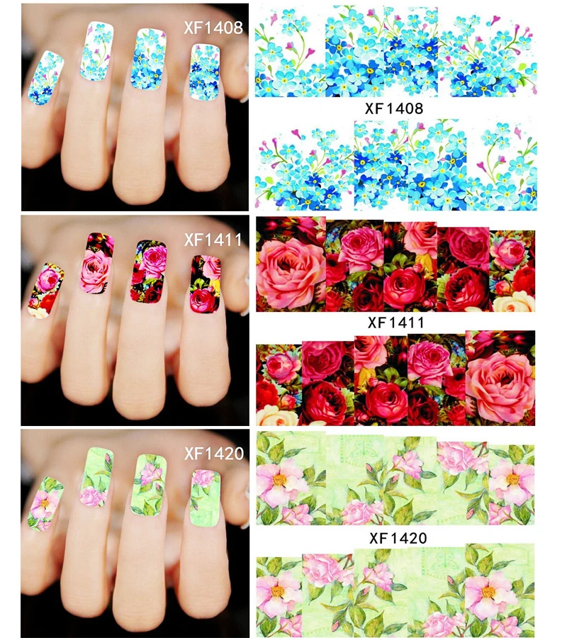 

30 Styles! Floral Pattern! Nails Art Manicure Water Transfer Decals Decorations Design Nail Stickers For Nails Tips Beauty
